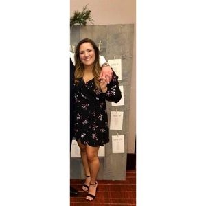 Express Black Floral Dress